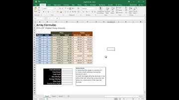 Excel - Array Formulas