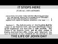It stops here the life of john day