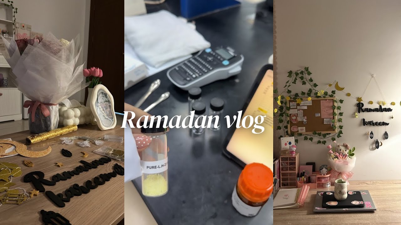 Ramadan vlog | تجهيزات رمضان،دوام،مشروع تخرج🌙👩🏻‍💻