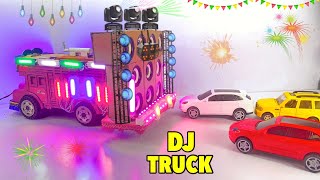 DIY Mini Wedding DJ Road Lights shaadi wala DJ | Creative DJ with Loading Truck Decoration DJ Light