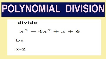 Polynomial    division   divide     x^3-4x^2+x+6 byx-2