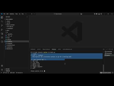 Phase I Complete: Built a Todo App with ZERO Manual Coding Using Spec-Driven Development! 🚀