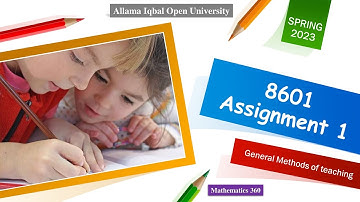 8601 (Assignment 1) Spring 2023 Solution |#AIOU |#Mathematics_360