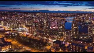 Beautiful View of False Creek, Vancouver, British Columbia, Canada I 4K Video