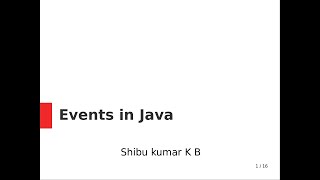 Events in Java -  Part 2