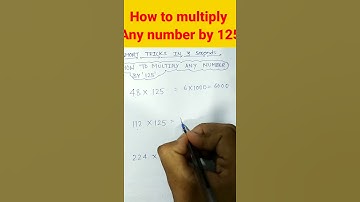 #shorts |MULTIPLICATION TRICKS|MULTIPLY ANY NUMBERS BY 125 |MATH TRICKS|#EducatersAcademy