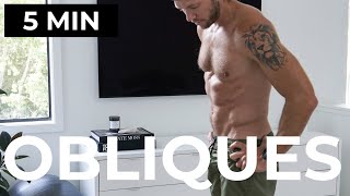 5 MIN OBLIQUES WORKOUT (NO EQUIPMENT) LOVE HANDLE WORKOUT