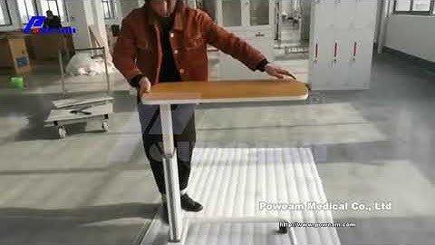 how to install hospital overbed table or dinner table