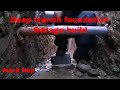 Deep trench foundation dig and concrete pour