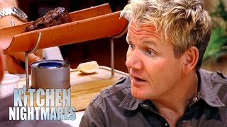 Ramsay Is Served STEAK IN A ROOF TILE \& Cannot Get Over It | Kitchen Nightmares