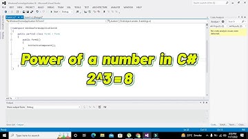 how to take power of a number in c# | taking power of an integer in c#