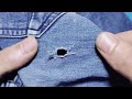 Learn how to invisibly fix a hole on your jeans