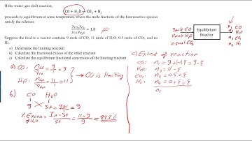 Material Balance on equilibrium reaction - اتزان مادة لتفاعل اتزان