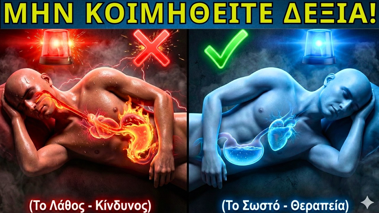 Μην Κοιμηθείτε Ποτέ Δεξιά! Δείτε τι Παθαίνει η Καρδιά και το Στομάχι