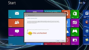 Bootable USB Windows 8 - How to create System Recovery Drive in Windows 8 -  Free & Easy