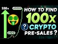 How to find hidden crypto pre sales  ico  buy before exchange listing  find coins early