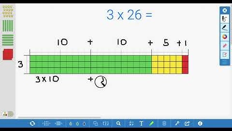 3 x 26 Base Ten Blocks Array Virtual Tools
