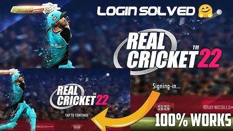 rc 22 not opinion Real Cricket 22 Fix Unable to Sign-In with current method, please try again