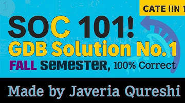 Soc101 gdb solution no 1 fall semester| easiest way to learn by javeria