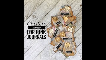 Junk Journals Ephemera, Clusters/Snippets,