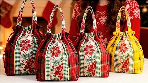 So Cute Gift Bag Idea For Christma 🎁🎄 Super Easy Way to Make a Bag 
