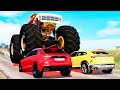 Monster Truck Crashes #8 - Beamng drive