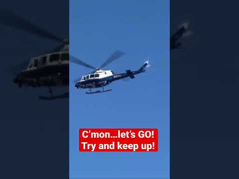 NYPD helicopter racing
