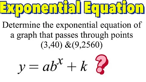 How to Write Exponential Equation of the Form y=ab^x Given Two Points (Part 3 - Using Logarithms)