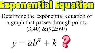 How to Write Exponential Equation of the Form y=ab^x Given Two Points (Part 3 - Using Logarithms) Net Worth