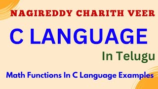 Part 6 : Math Functions In C Language | C Programming Language In Telugu