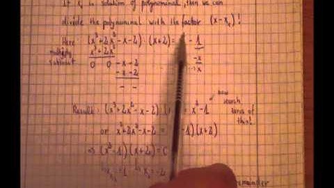 5. Equations - Polynominal Long Division