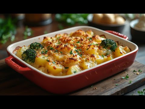 Vegan Potato and Broccoli Casserole. Creamy, Healthy, and Simply Delicious.