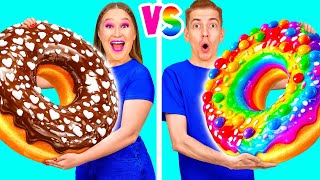 Gummy Donuts vs Chocolate Donuts vs Real Donuts Challenge | Funny Kitchen War by BooGaGa screenshot 5