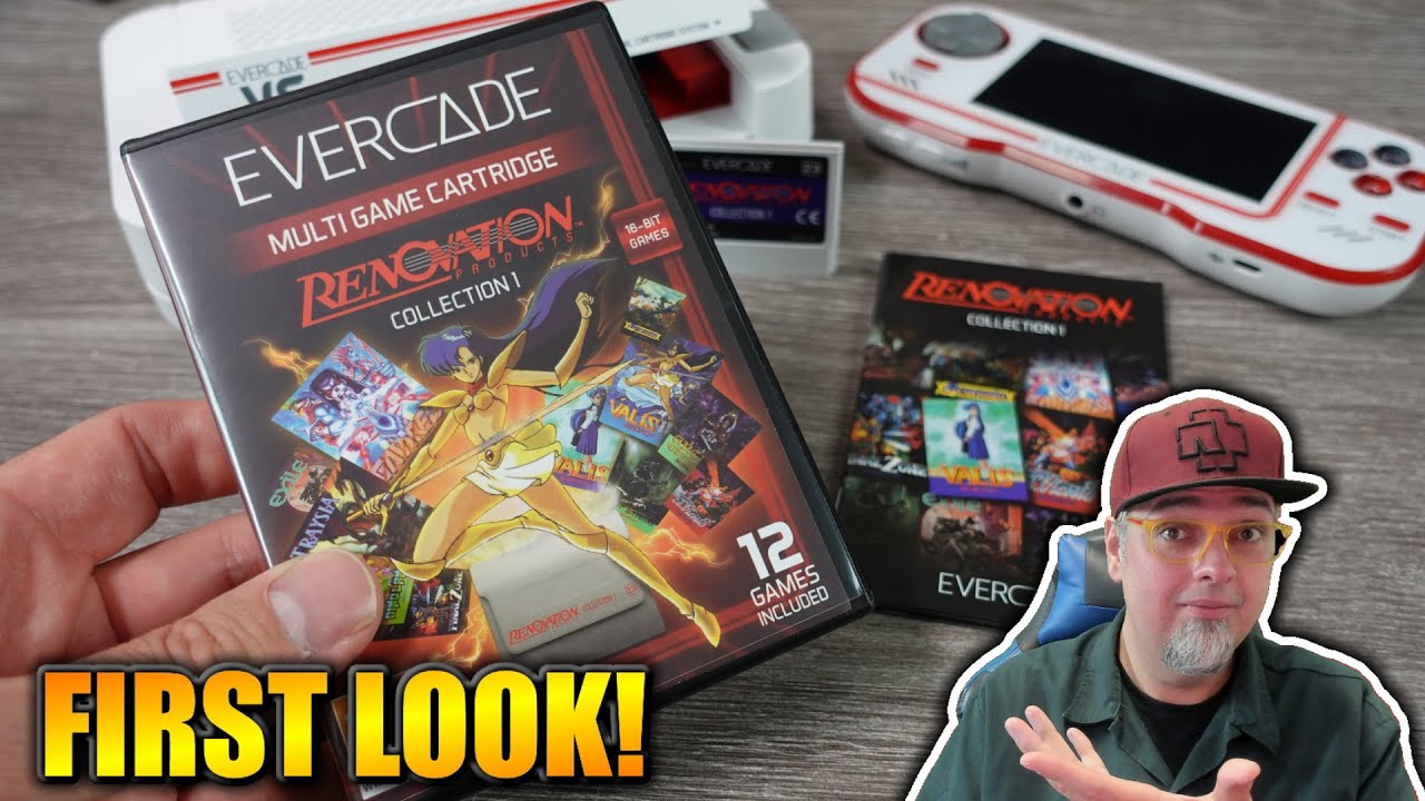 FIRST LOOK Evercade Renovation Collection 1 Cartridge! Gaiares 