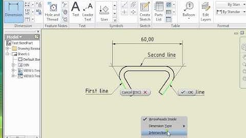 Inventor Intersection Dimensioning