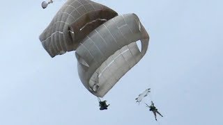 Paratroopers Mid-Air Collision CLOSE CALL
