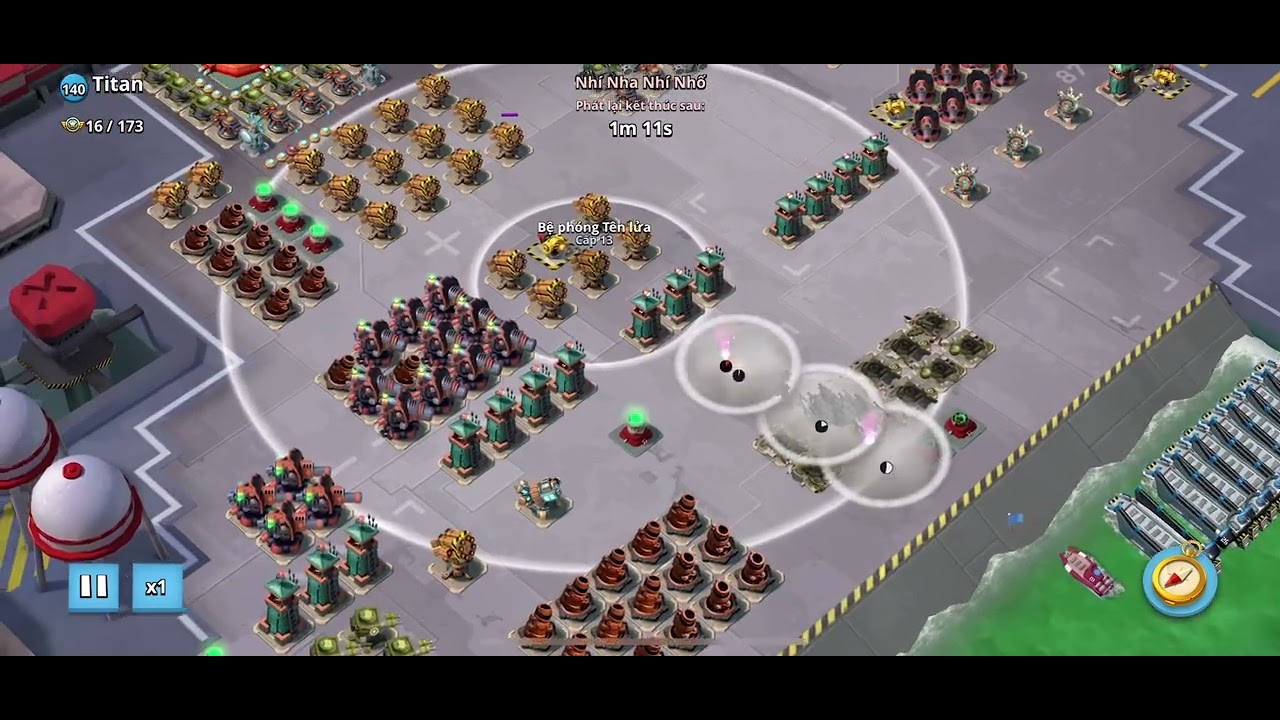 Boom beach: full zooka + bullit solo titan