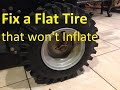 How to Fix a Flat Tire that Won't Inflate - Wheelbarrow, Tractor, Snowblower, ++