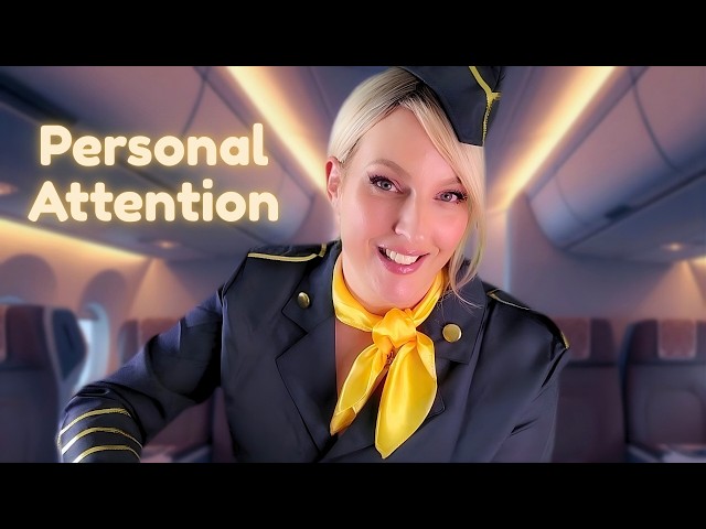 ASMR Caring Flight Attendant ✈️ Anxiety Relief | Personal Attention & Hand Massage