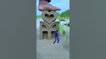 Creative sand heart ♥️ crazy videography #trending #videography #creative #heart #shorts #song