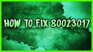 How to fix error code 80023017 on the ps3