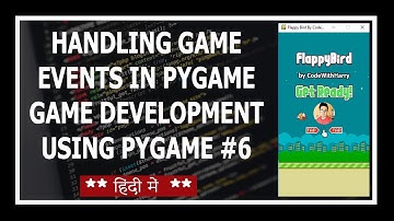 Handling Events In Pygame - Python Game Development Using Pygame In Hindi #6