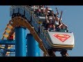 Six Flags Mexico. Batman, Superman, Medusa, Joker. Terror Extremo 1080 HD 60 fps