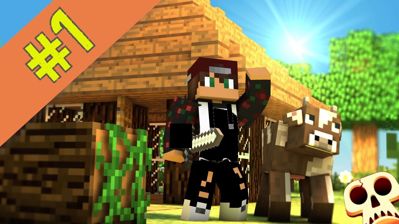 My First Day in Minecraft #1 | Glitch Silver (The Channel's First Video)