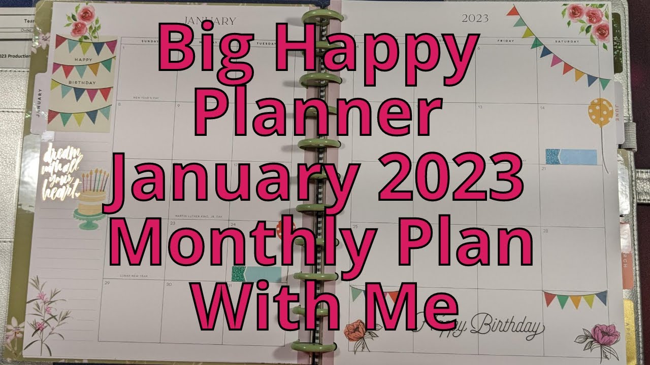 Big Happy Planner January 2023 Monthly Plan With Me YouTube