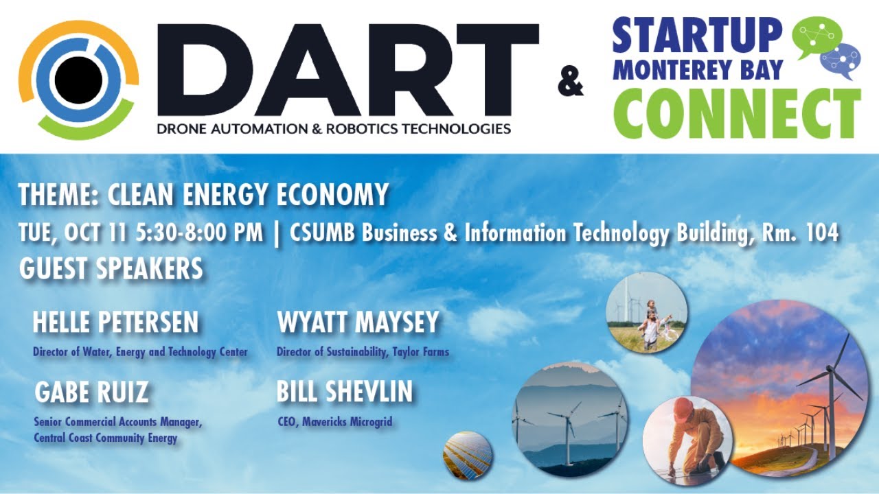 Startup Monterey Bay Connect Meeting, Featuring Clean Energy Economy - October 11, 2022