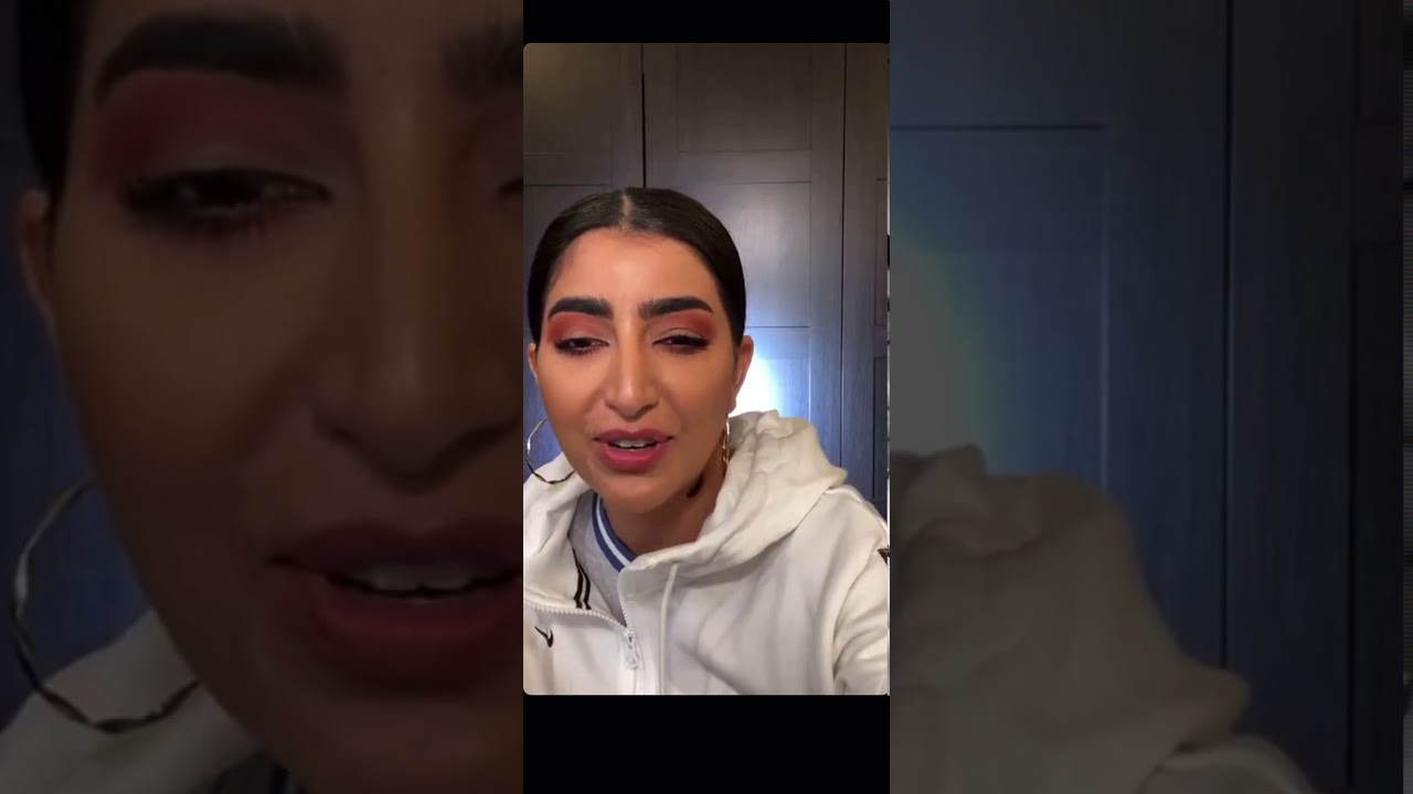 بكاء بثينة الرئيسي  بعد سماع اغنية من رهف العنزي