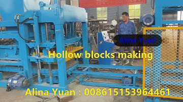 QTJ4-18 hydraulic fully automatic block making production line for hollow blocks making factory