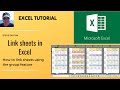 Link sheets in Microsoft Excel. Link Excel sheets.
