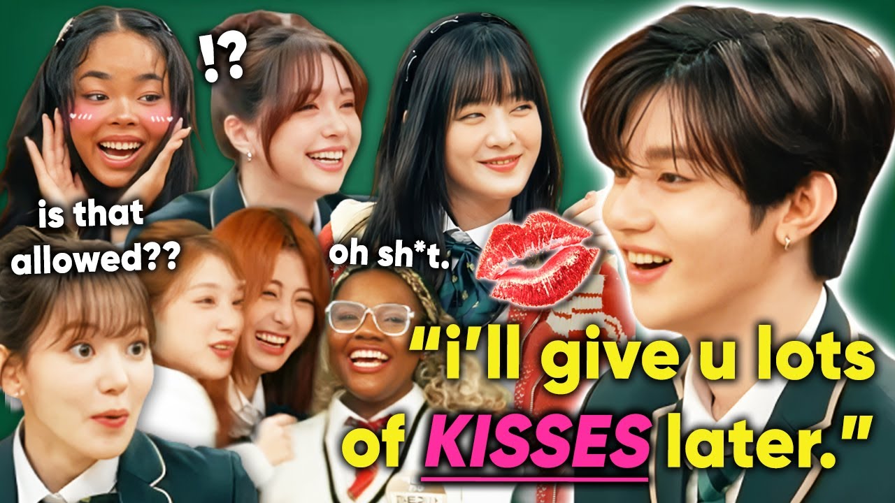 female IDOLS nervous reaction to ZHANG HAO *FLIRTING* for 3 mins. (Sakura, Chanelle, Jenny..)